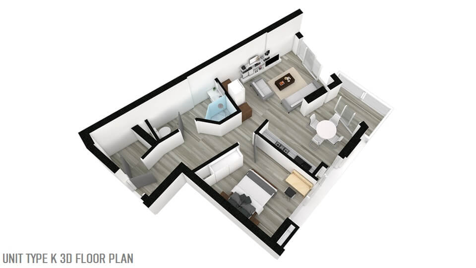 UNIT TYPE K 3D FLOOR PLAN