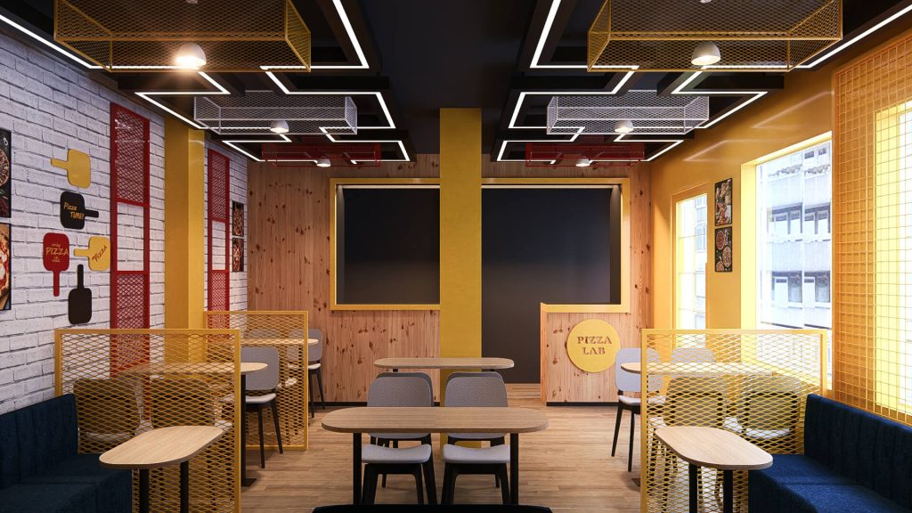 Pizza Lab Shop Interior, Subidbazar - 01